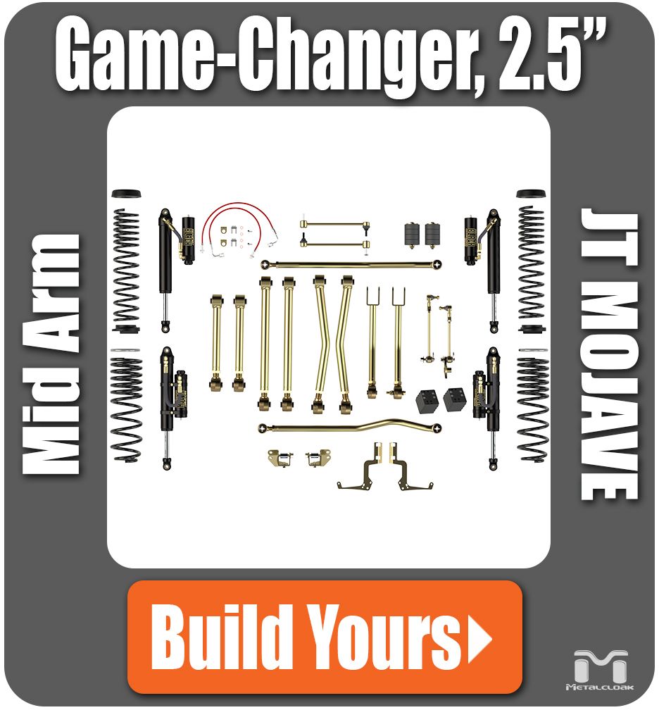 MetalCloak Jeep JT Mojave Gladiator 2.5" GameChanger Suspension & L