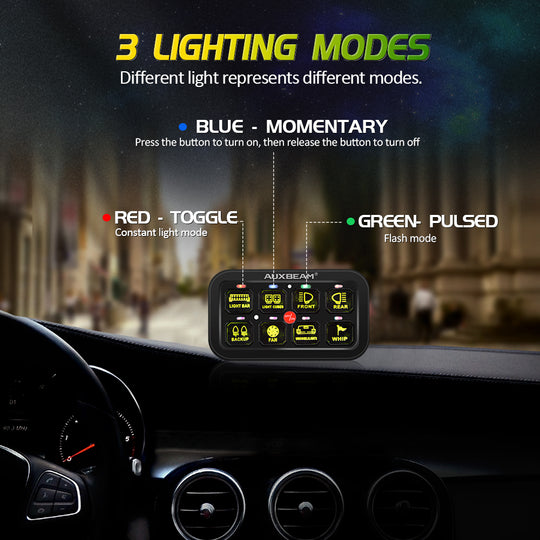 Auxbeam AR-800 RGB Switch Panel with APP Control - Vancouver